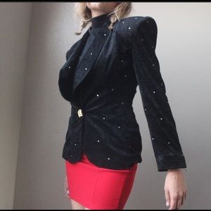 Black Velvet Vintage Blazer